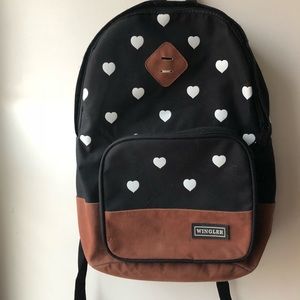 Black with Hearts backpack 🎒 | wingler